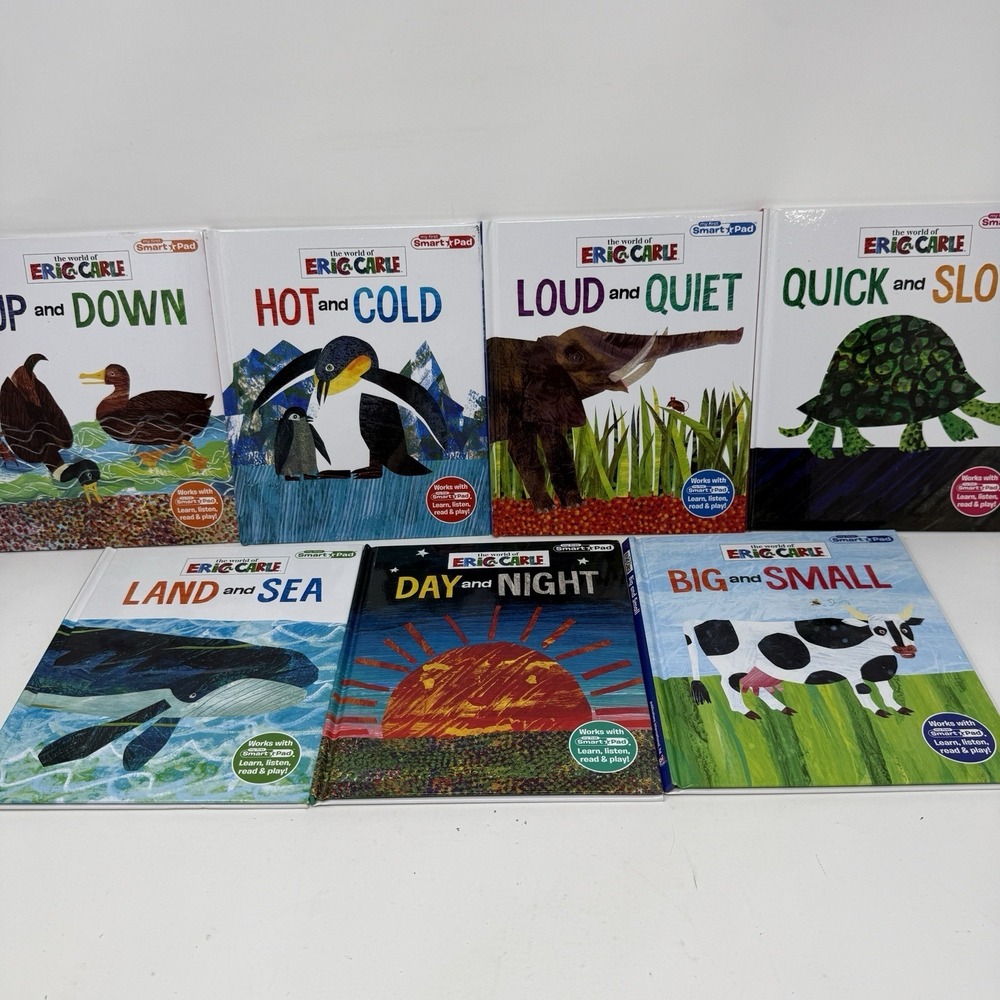 LOT of (7) ERIC CARLE Kids Childrens books for MY FIRST SMART PAD day and night